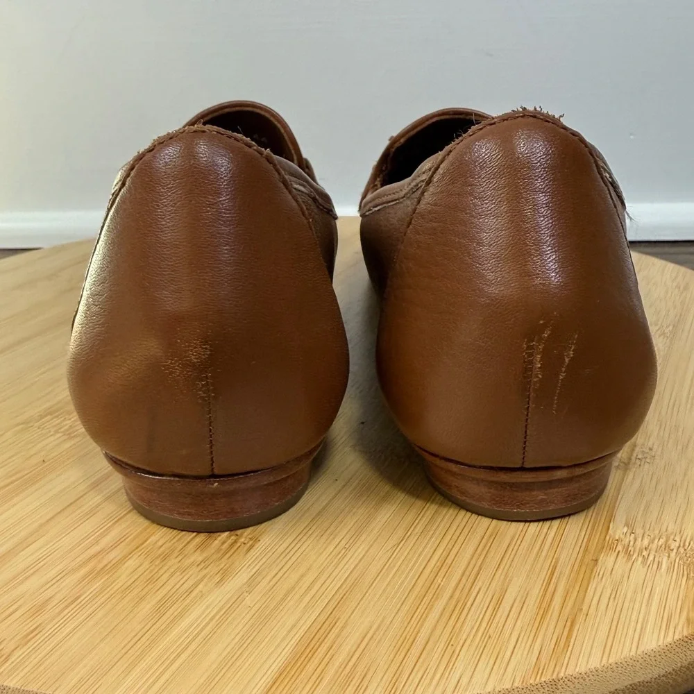 Good Cole Haan Loafers Womens 10 Brown Good Tassel Pebbled Leather Flats